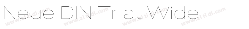 Neue DIN Trial Wide字体转换